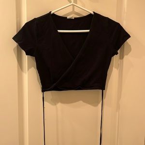 cross body wrap top